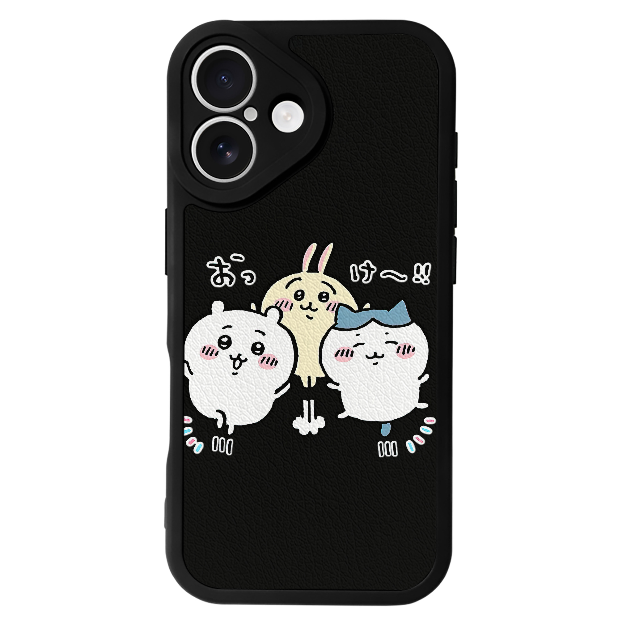 （画像用） ちいかわ ちいかわ Chii-kawa chiikawa 【iPhone 16シリーズ対応】シリコンスマホケース（レザー調） 材質：シリコン